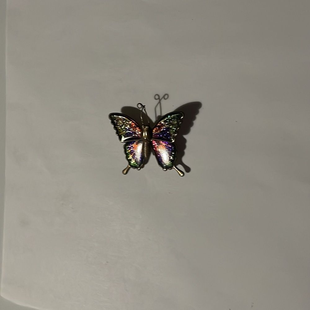 Butterfly Brooch Pin Colorful Sparkly Insect Costume Jewelry - Picture 3 of 6